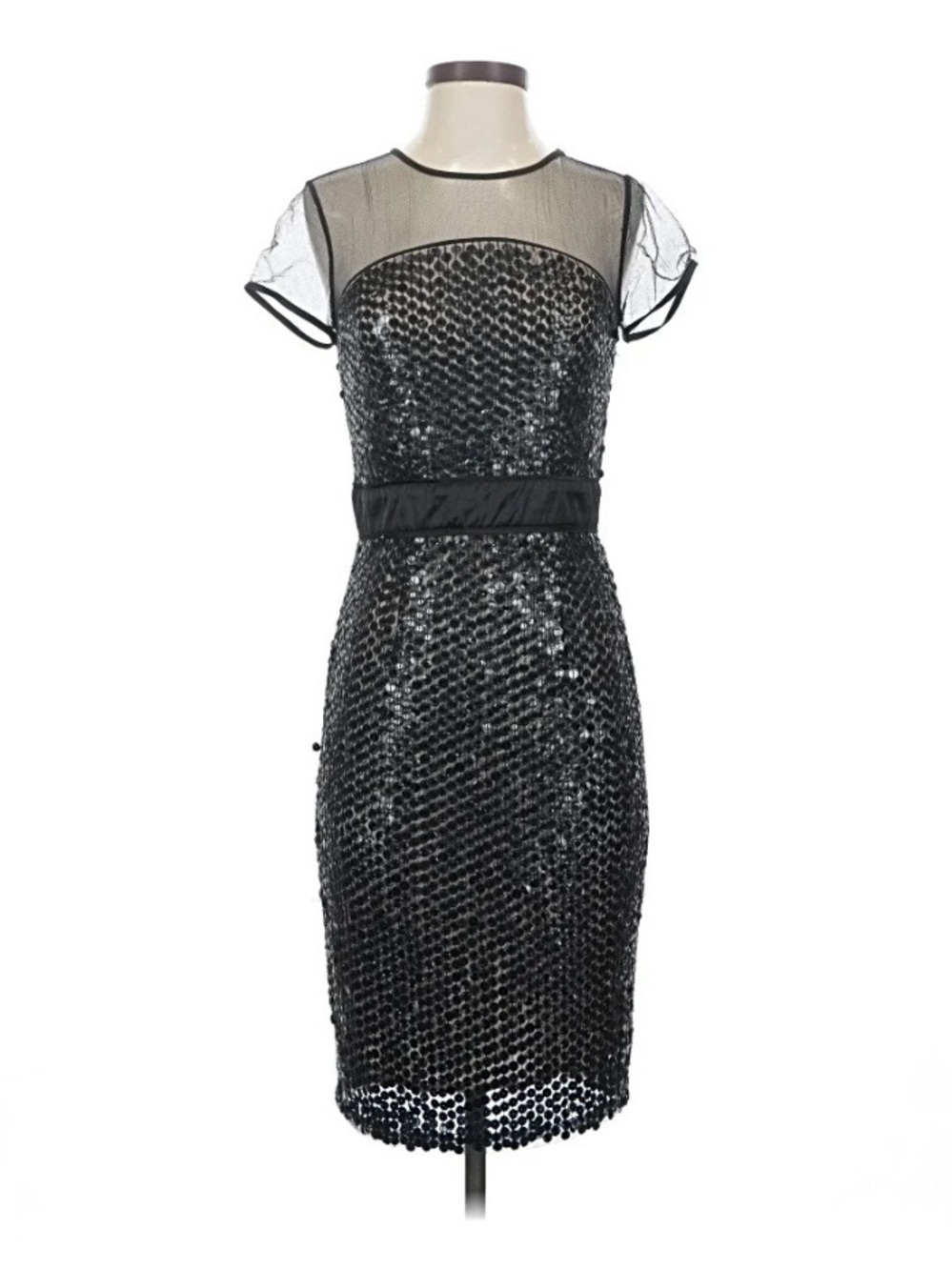 Black Sequined Cocktail Dress